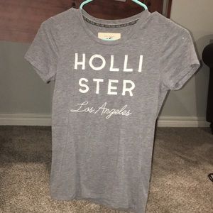 Grey T-shirt w/ white embroidery